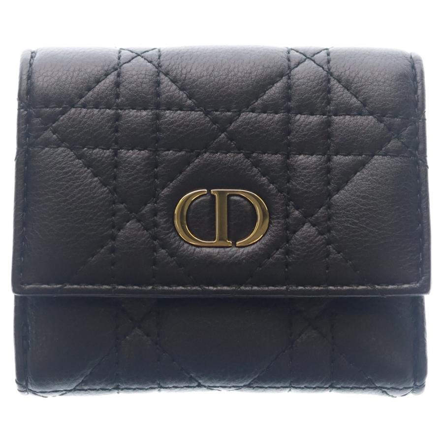 Christian Dior ディオール コンパクトウォレット 二つ折り財布 Christian Dior（クリスチャン・ディオール） カロ グリシン