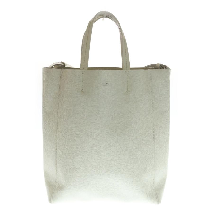 【美品！】CELINE セリーヌ バーティカルカバ スモール ハンドバッグ 白 CELINE（セリーヌ） バーティカルカバ スモール ハンドバッグ トート