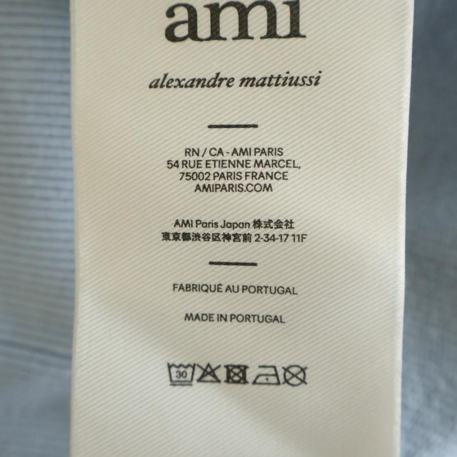 ami paris アミパリス Ami De Coeur アミ ドゥ クール ハートロゴ刺繍 クルーネック プルオーバースウェット トレーナー ライトブルー HSW763.730 アミパリス Ami De Coeur アミ ドゥ クール ハートロゴ刺繍 クルー