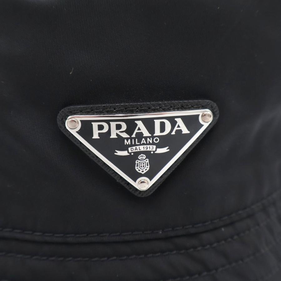 PRADA（プラダ） テスート 三角プレート バケットハット ブラック