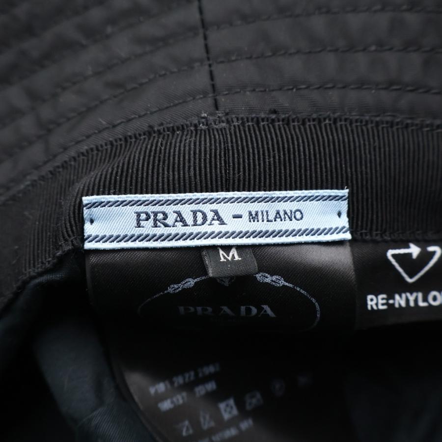 PRADA（プラダ） テスート 三角プレート バケットハット ブラック
