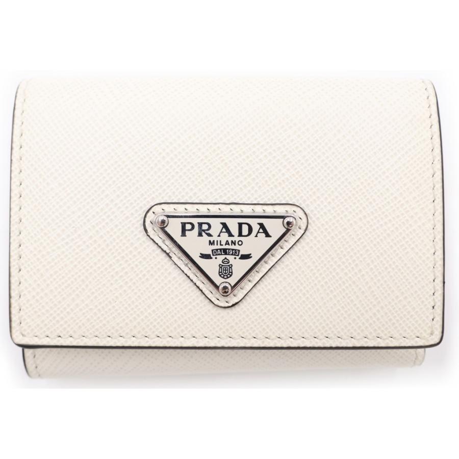PRADA サフィアーノ三角ロゴ コンパクト三つ折財布 PRADA（プラダ） サフィアーノ 三つ折り財布 コンパクトウォレット 三