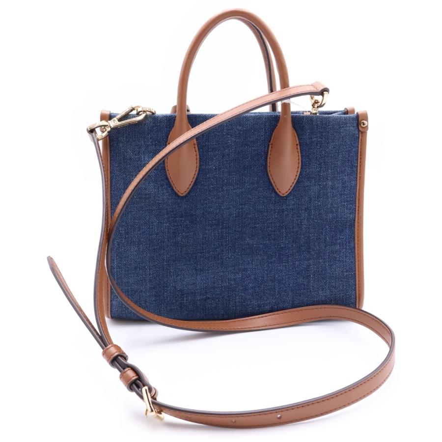 MICHAEL KORS（マイケルコース） ロゴプリント デニム レザー 2WAY
