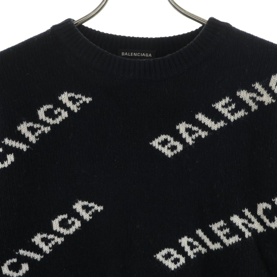 BALENCIAGA（バレンシアガ） オールオーバーロゴ ジャガード ウール