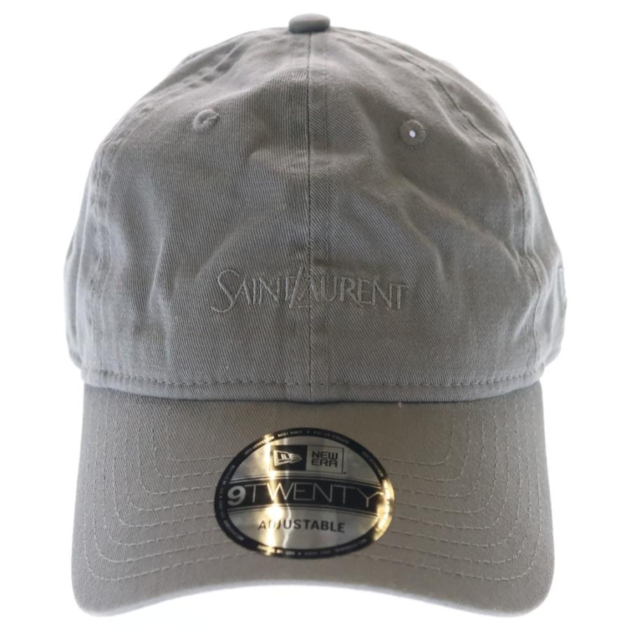 Saint Laurent Paris×New Era キャップ グレー SAINT LAURENT PARIS サンローランパリ ×NEW ERA ニューエラ ロゴ
