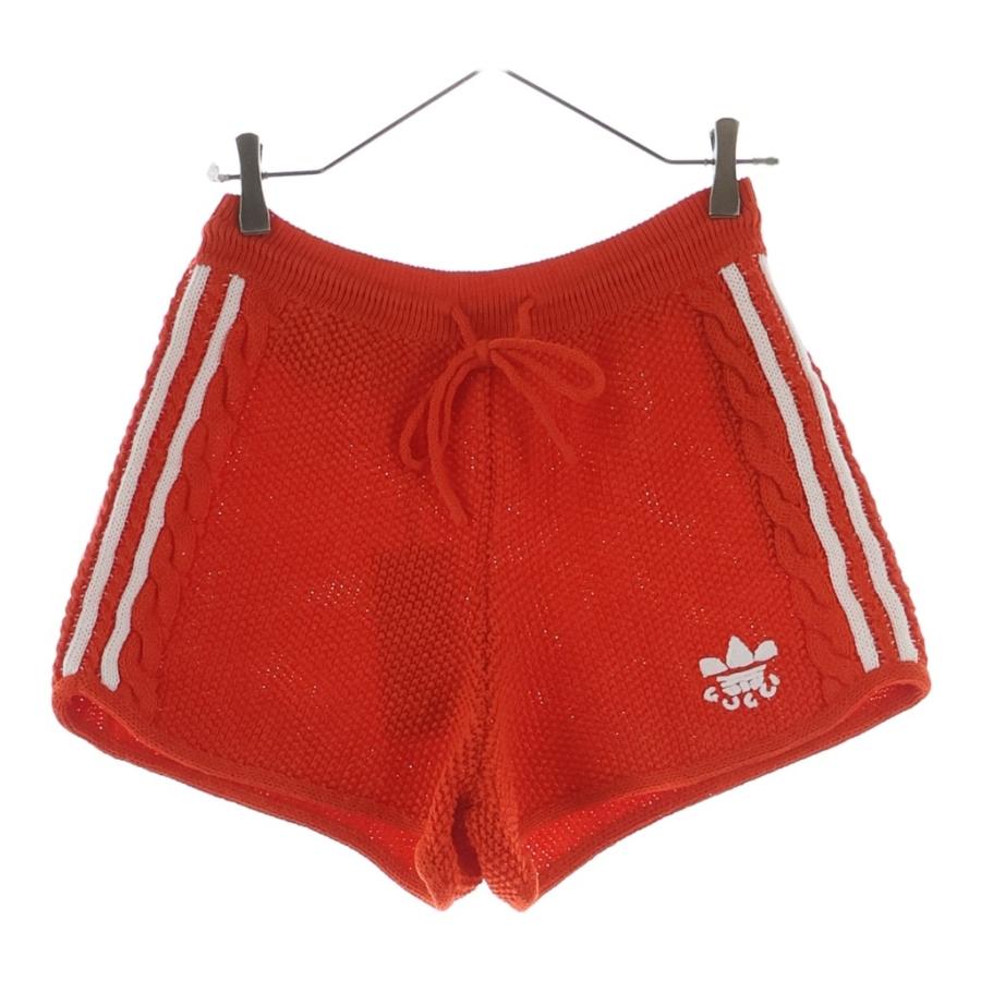 GUCCI グッチ XKCDJ ×  Knit Shorts アディダス ニット ショーツ ロゴ ショートパンツ オレンジ #L 693835 GUCCI（グッチ） XKCDJ × adidas Knit Shorts アディダス ニット