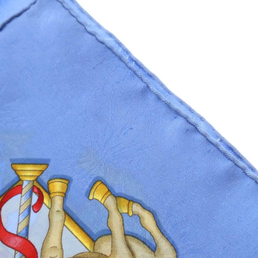 HERMES エルメス カレ90 メリーゴーランド Luna Park Carousel ブルー