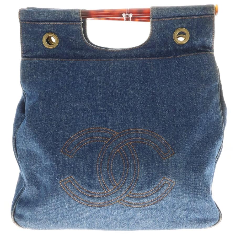CHANEL デニムブルー バッグ ココマーク CHANEL Pre-Owned 1997 ココマーク デニムハンドバッグ | ブルー