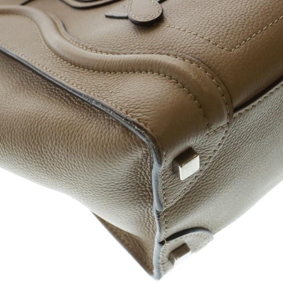 ★Sea☆★美品♡セリーヌ　ラゲージマイクロ　ハンドバッグ　ベージュ CELINE セリーヌ ラゲージ マイクロショッパー ハンドバッグ