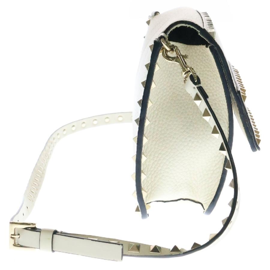 ★値下げ★VALENTINO ロックスタッズホワイト VALENTINO（ヴァレンティノ） ヴァレンチノ スタッズ ショルダーバッグ