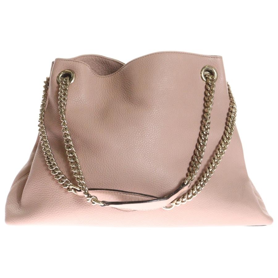 【美品】 GUCCI ソーホー 2WAY ハンドバッグ ピンクベージュ GUCCI（グッチ） ソーホー インターロッキングG 2WAYハンドバッグ
