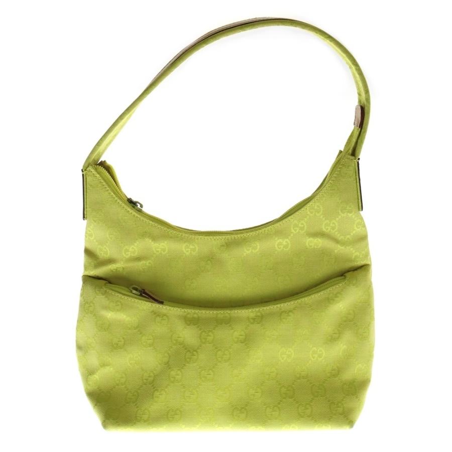 GUCCI イエロー レザー ハンドバッグ