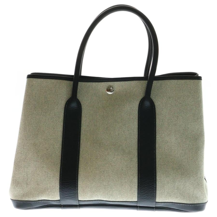 HERMES（エルメス） ガーデンパーティーGM レザー切替 キャンパス 