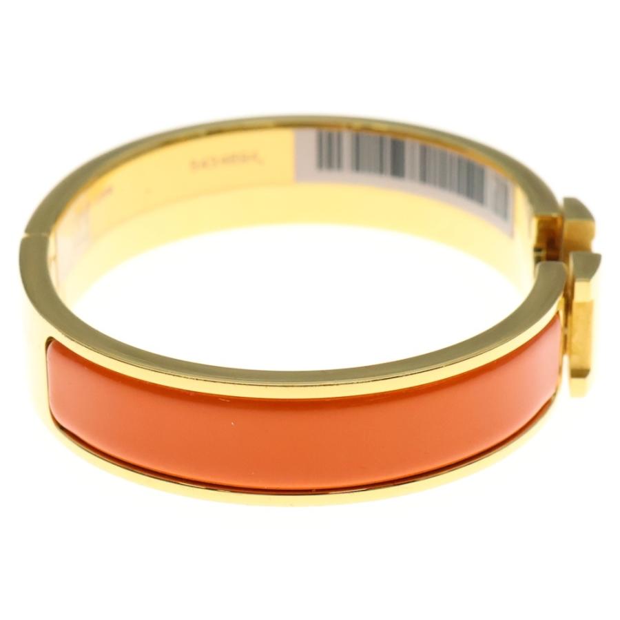 HERMES ゴールド オレンジ バングル HERMES（エルメス） クリックH ブレスレット バングル GP ゴールド