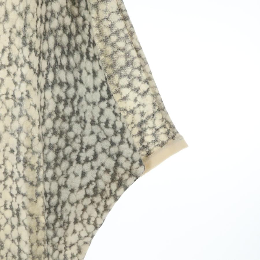FENDI（フェンディ） 総柄プリント カシミヤ 半袖ニット