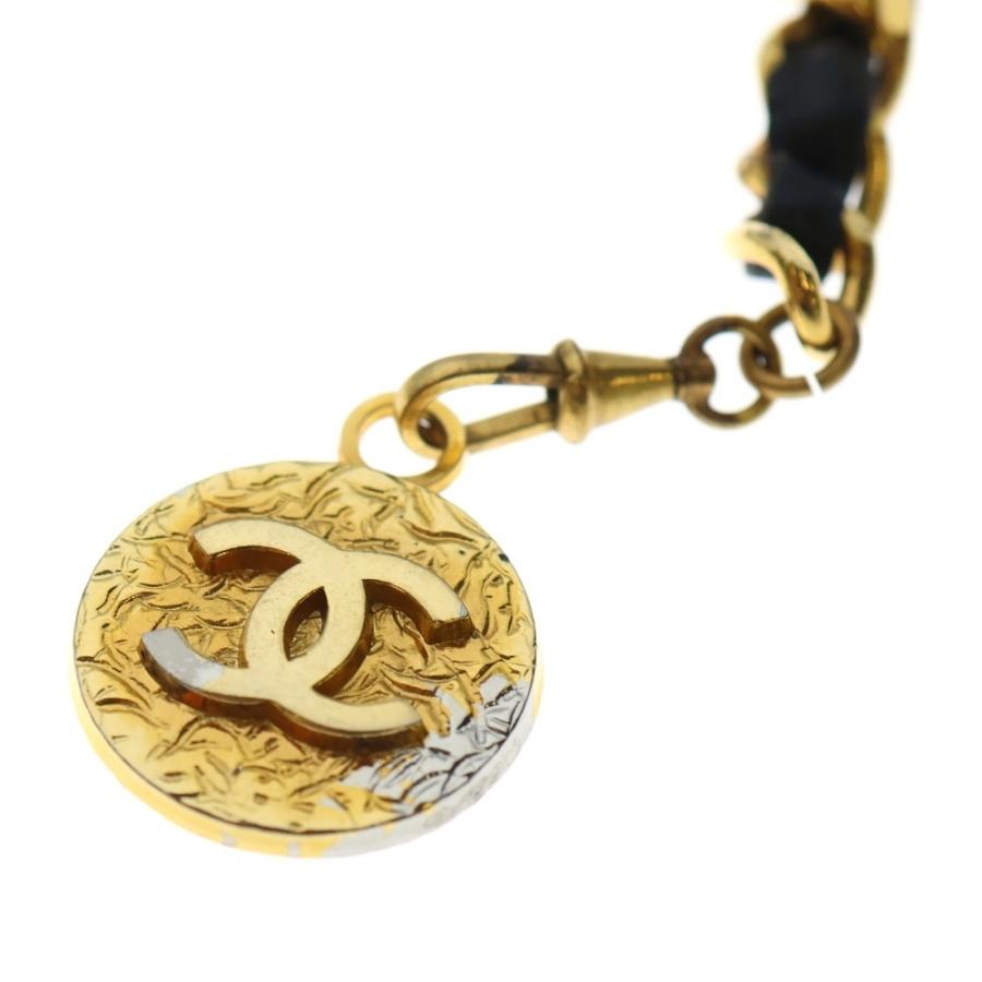 CHANEL（シャネル） ココマーク チェーンベルト ブラック×ゴールド