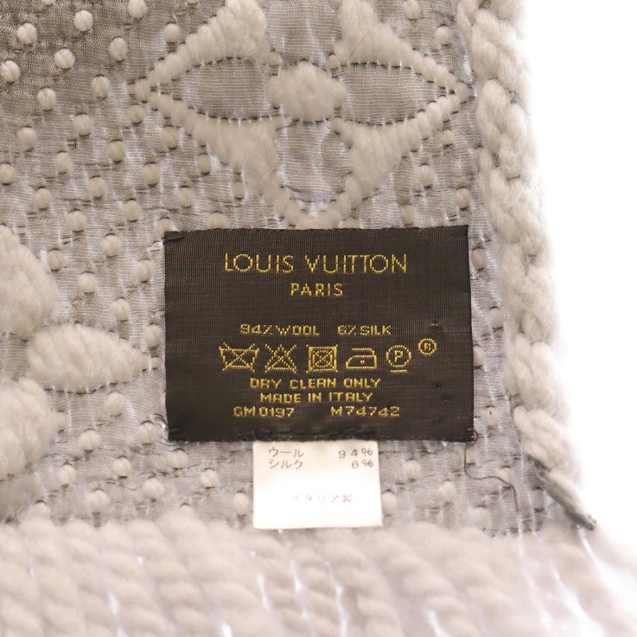 未使用級】ルイヴィトン エシャルプ ロゴマニア マフラー ブラック