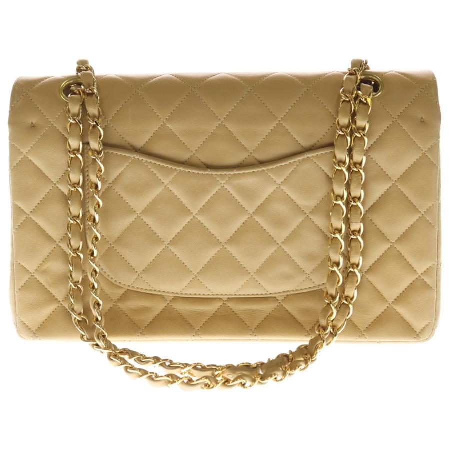 CHANEL シャネル マトラッセ 25 ダブルフラップ ベージュ ラムスキン ショルダーバッグ ゴールド金具_1