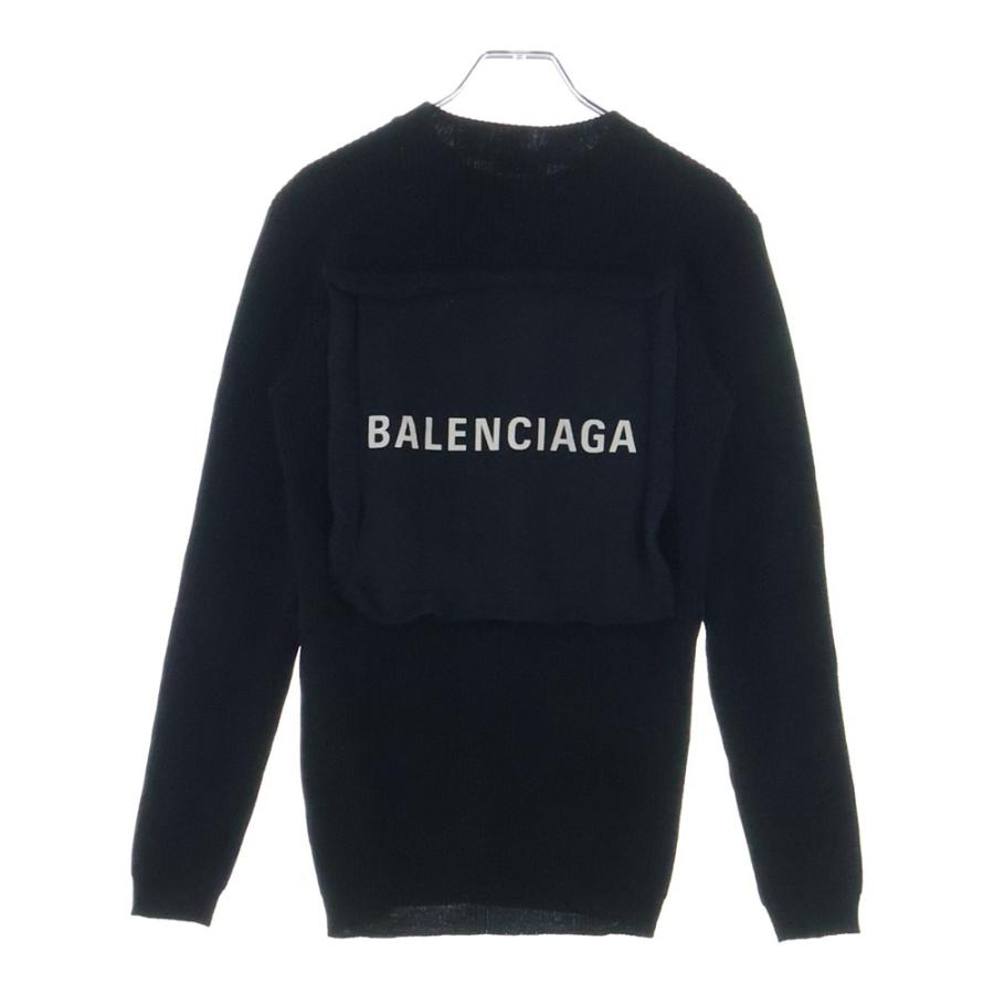 BALENCIAGA（バレンシアガ） 裾ラバーロゴパッチ クルーネック