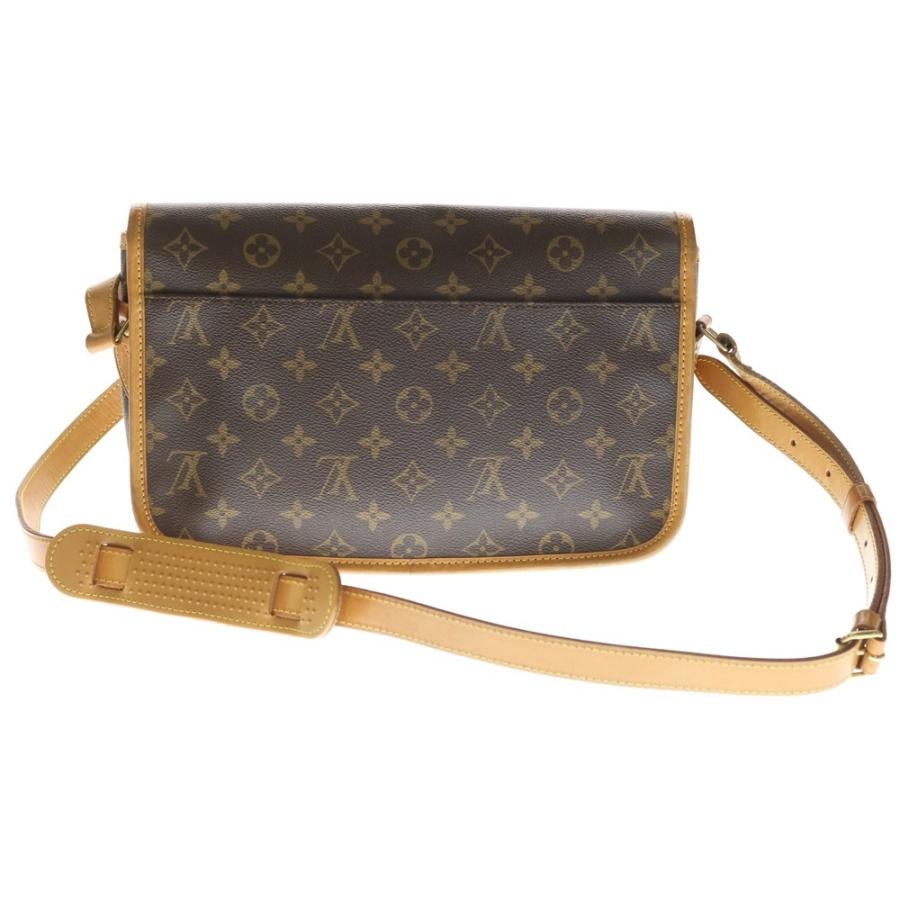 LOUIS VUITTON ルイヴィトン モノグラム ジベシエールMM ショルダーバッグ ブラウン レザー×PVC M42247 ゴールド金具 LOUIS VUITTON（ルイ・ヴィトン） モノグラム ジベシエールMM