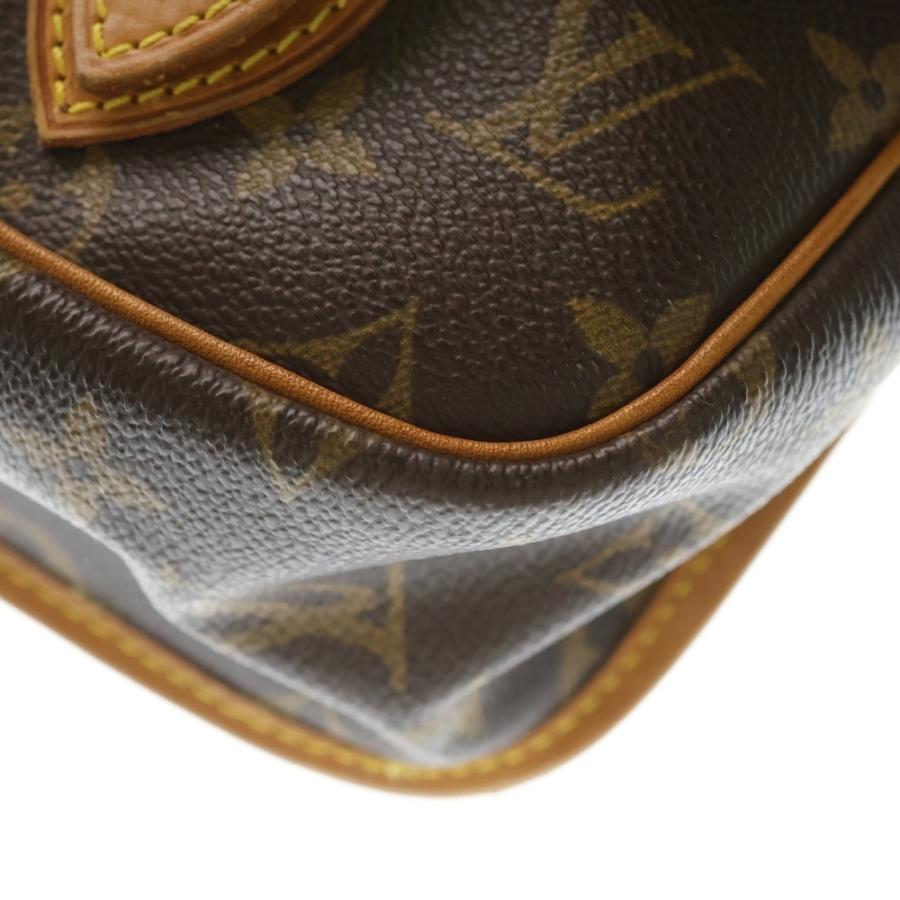 LOUIS VUITTON ルイヴィトン モノグラム ジベシエールMM ショルダーバッグ ブラウン レザー×PVC M42247 ゴールド金具 □ルイヴィトン□ ジベシエールMM モノグラム ショルダーバッグ PVC