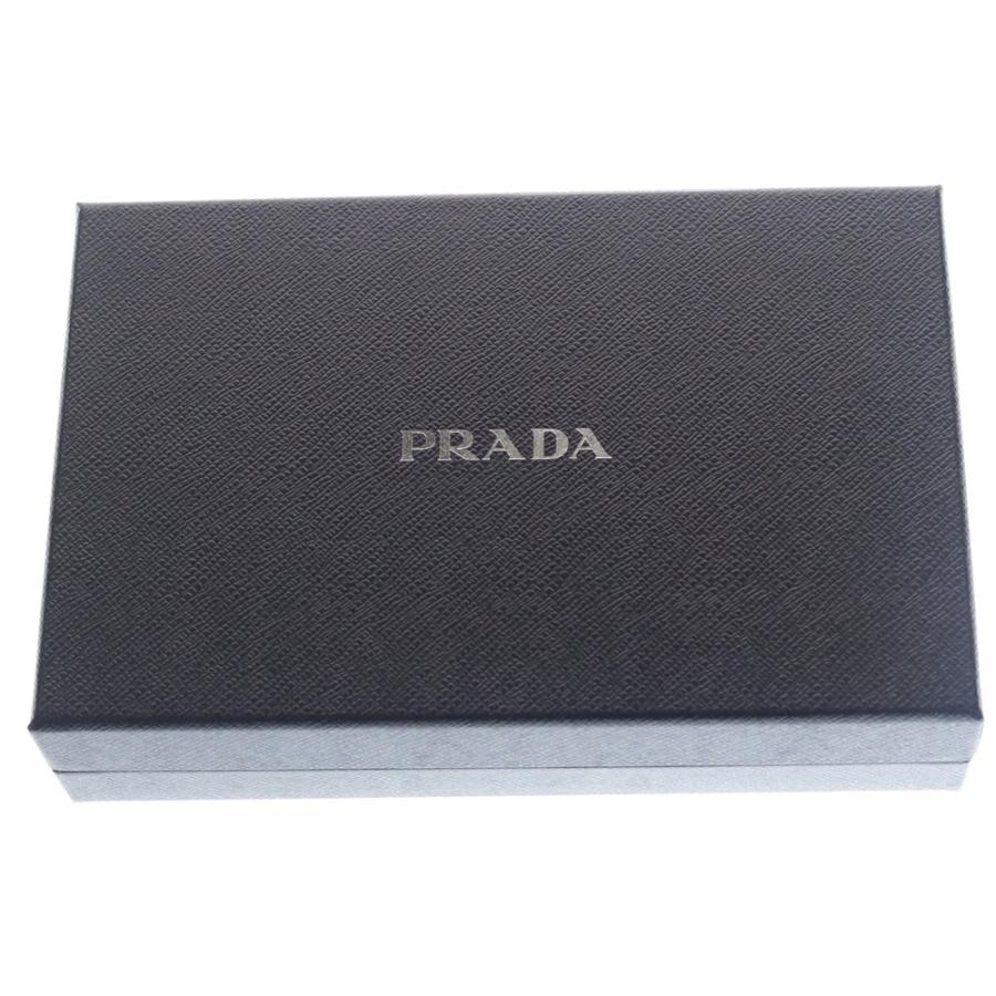 PRADA プラダ サフィアーノ トライアングルロゴ ショルダーバッグ フォンケース ミニバッグ ブラック レザー 2ZH126 シルバー金具 PRADA（プラダ） サフィアーノ トライアングルロゴ ショルダーバッグ