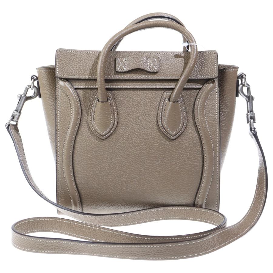 CELINE ラゲージ ナノ グレージュ ショルダーバッグ 2WAY 本革 CELINE（セリーヌ） ラゲージ ナノ 2wayショルダーバッグ ハンドバッグ