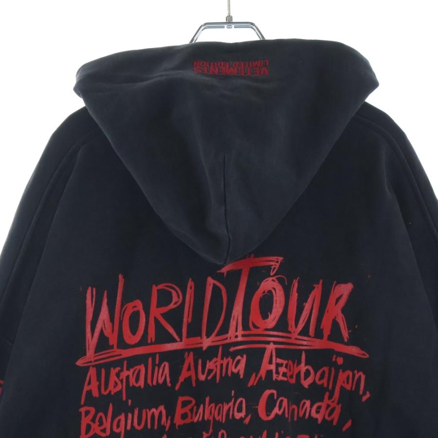 VETEMENTS WORLDTOUR HOODIE スウェット パーカー　M VETEMENTS（ヴェトモン） WORLD TOUR HOODIE ワールドツアー フロント