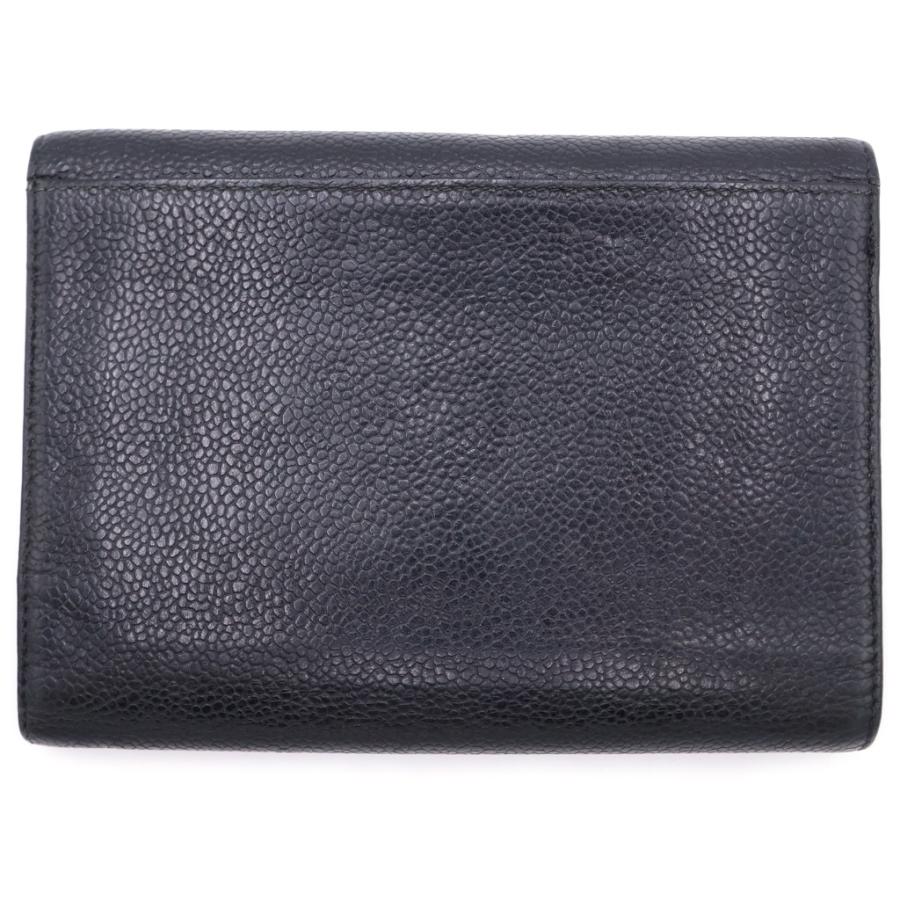 CHANEL（シャネル） ココマーク 三つ折り長財布 ブラック レザー