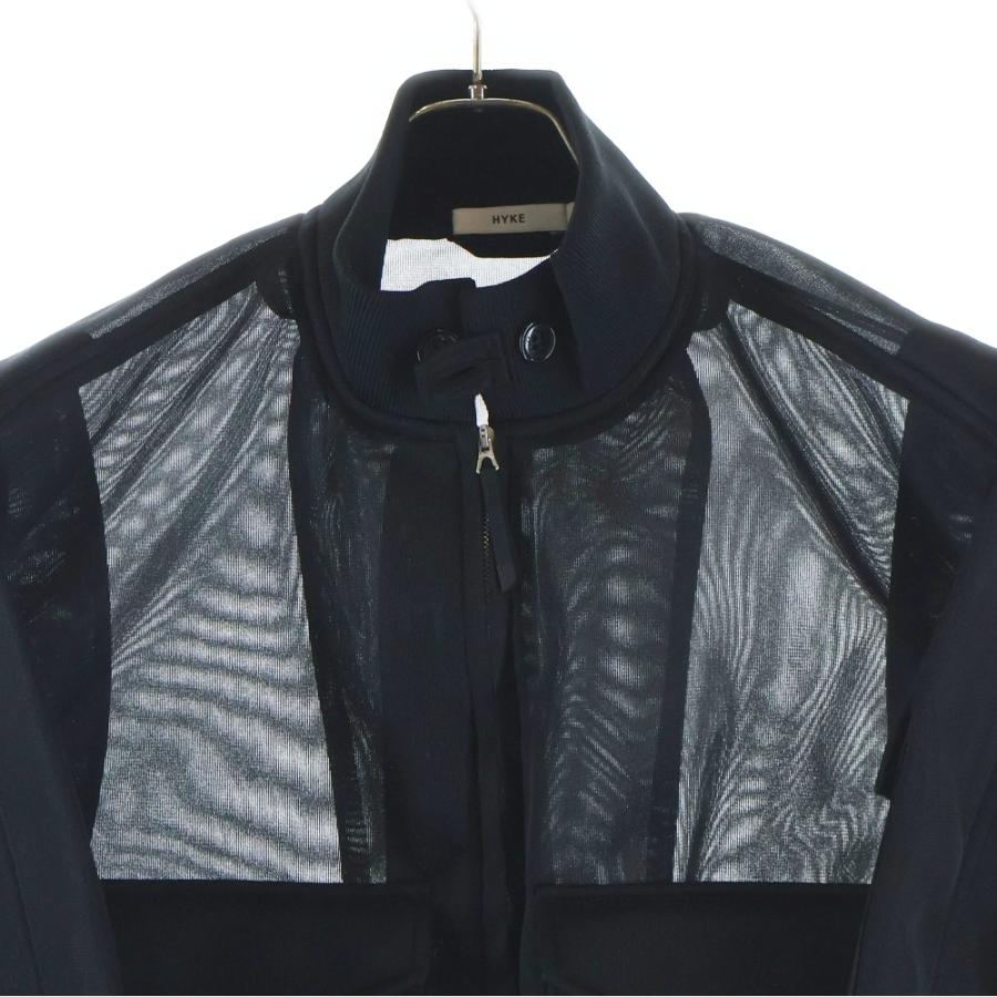 HYKE（ハイク） 26SS SHEER WEP JACKET シアー ウェップ ジップアップ