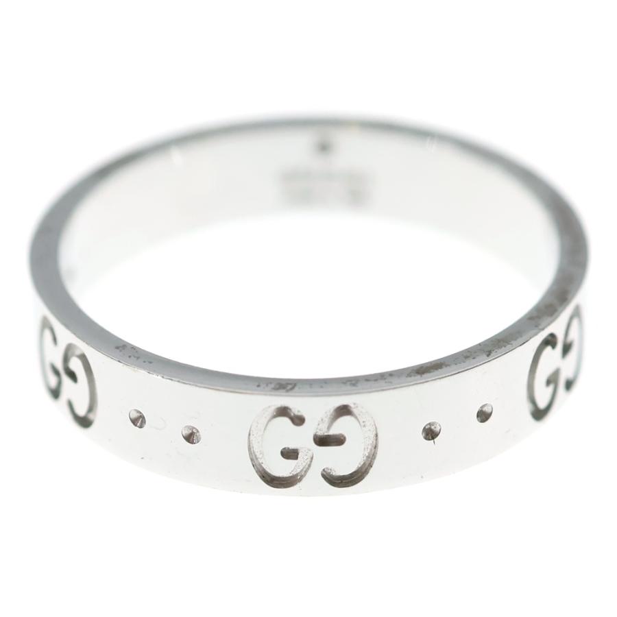 GUCCI（グッチ） ICON アイコン GG リング 指輪 K18WG ホワイト 