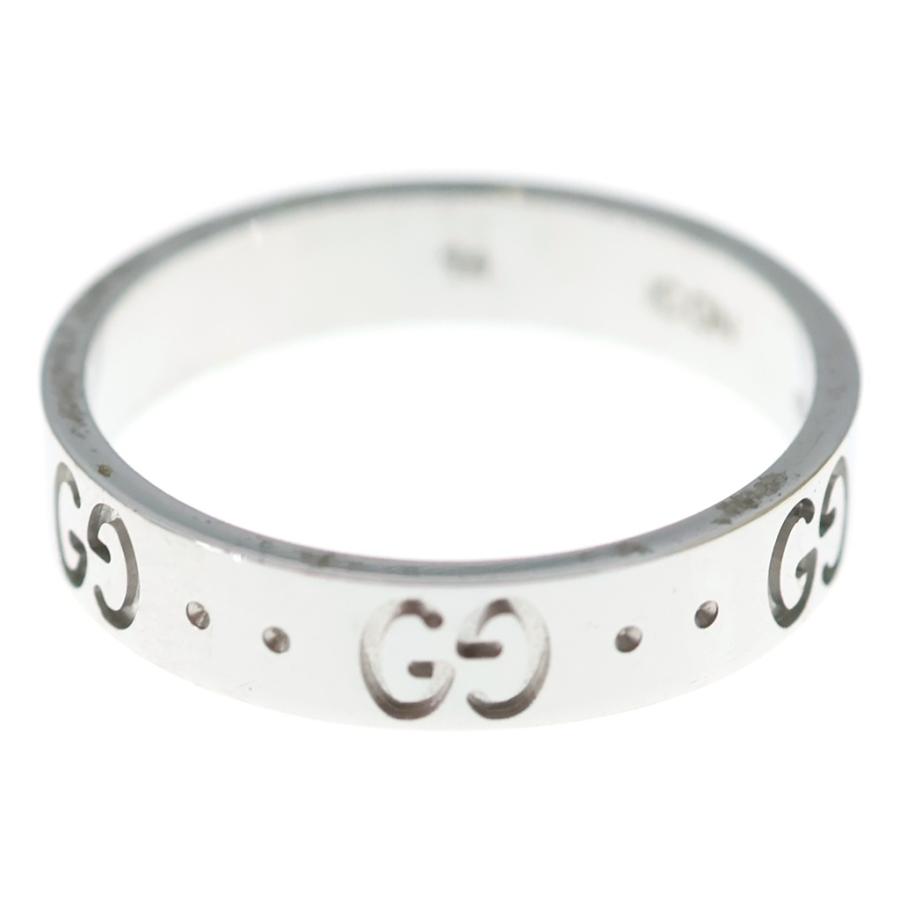 GUCCI（グッチ） ICON アイコン GG リング 指輪 K18WG ホワイト
