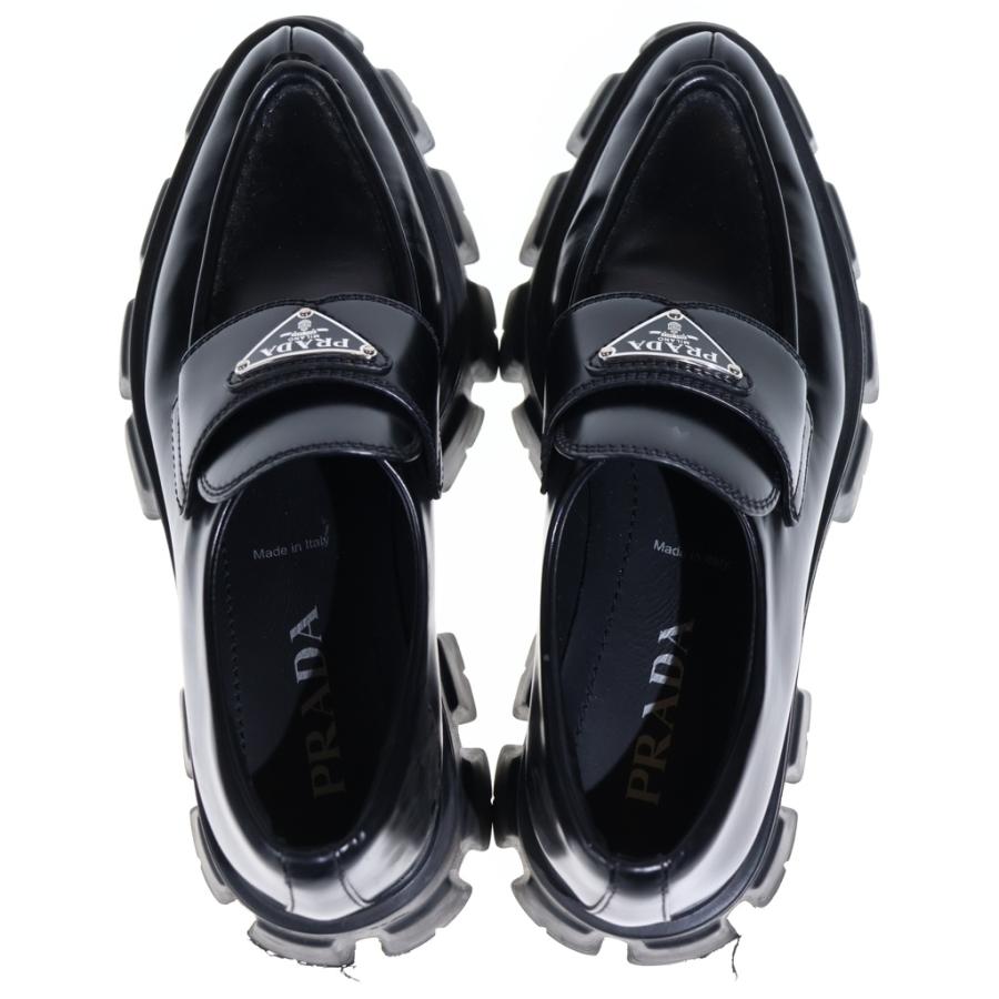 PRADA（プラダ） モノリス トライアングルロゴプレート レザー 厚底