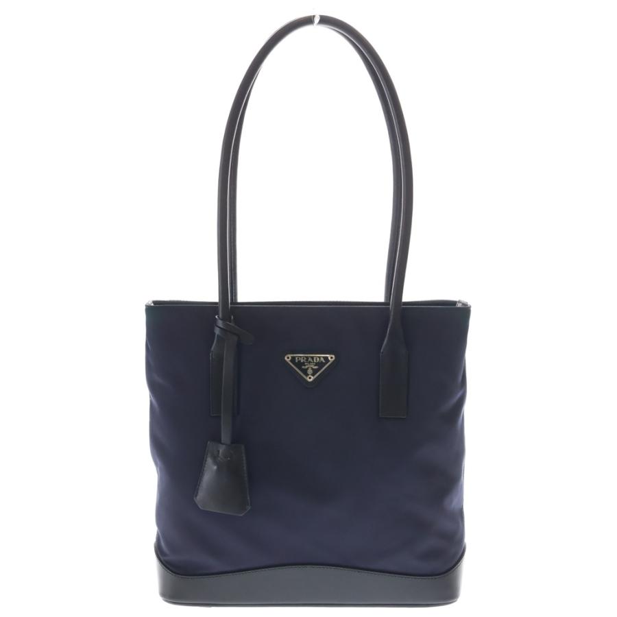PRADA（プラダ） ミニトートバッグ ハンドバッグ ネイビー ナイロン