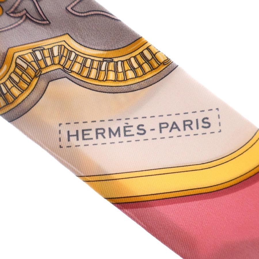 HERMES ツイリー ピンク シルク GRAND APPARAT HERMES（エルメス） ツイリー GRAND APPARAT グラン・アパラ ピンク