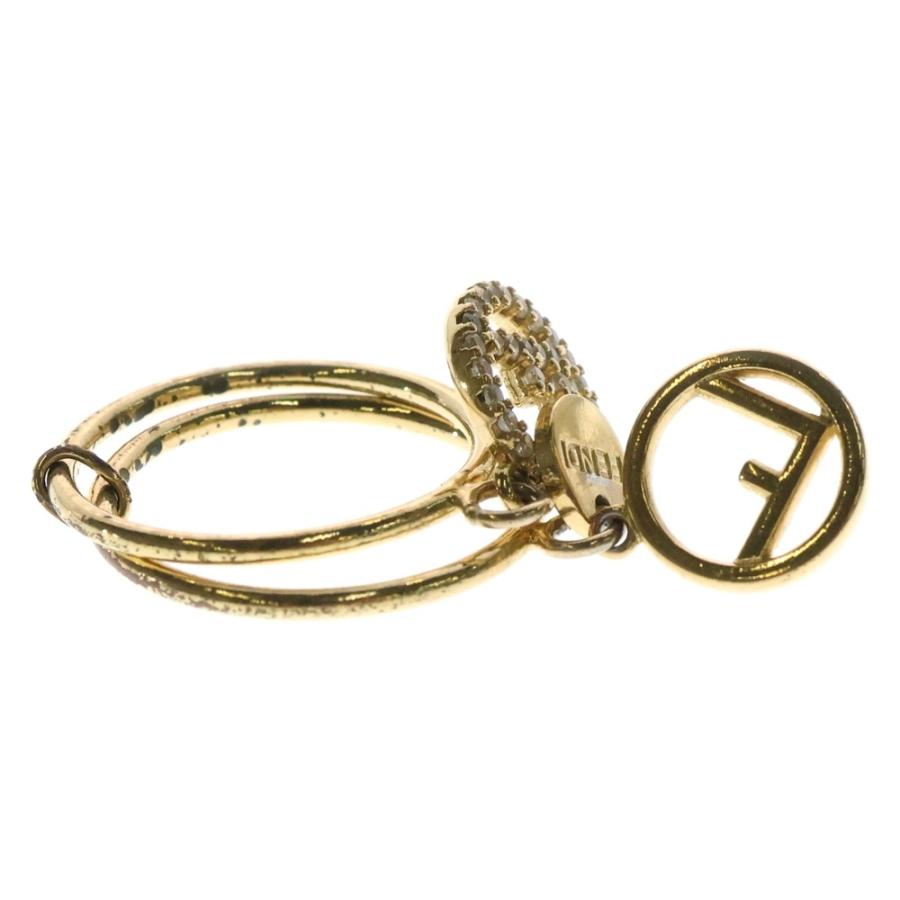 FENDI（フェンディ） Fサークル ロゴ付き 2連リング 指輪 GP ゴールド