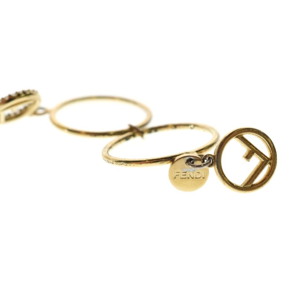 FENDI（フェンディ） Fサークル ロゴ付き 2連リング 指輪 GP ゴールド