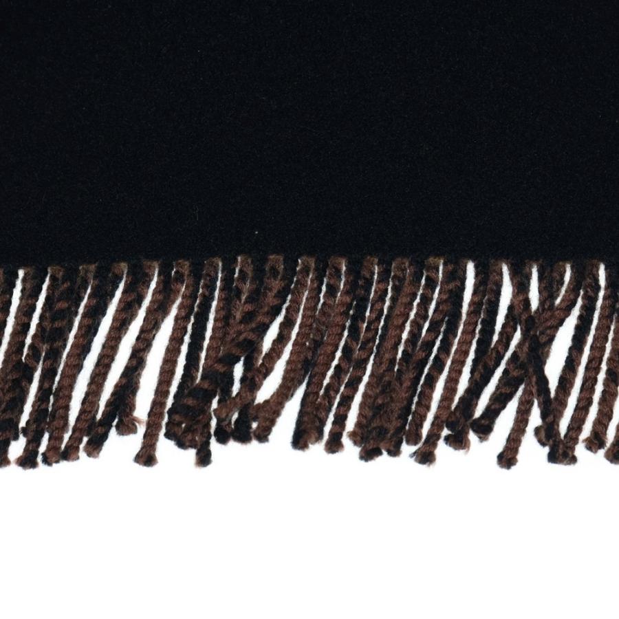 FENDI（フェンディ） FFズッカ柄 ファーポケット付フリンジカシミヤ