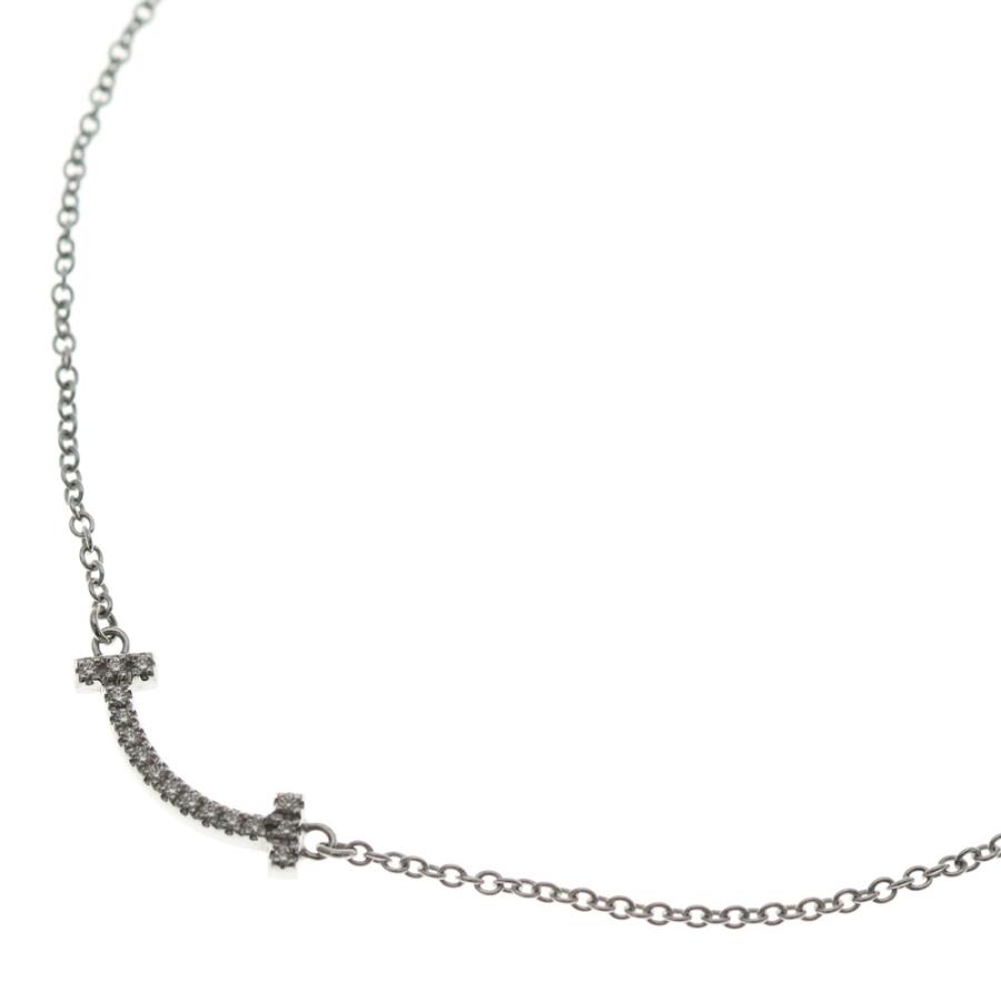 TIFFANY & Co.スマイル ミニ ダイヤ ネックレス ティファニー T スマイル ペンダント ダイヤモンド イエローゴールド