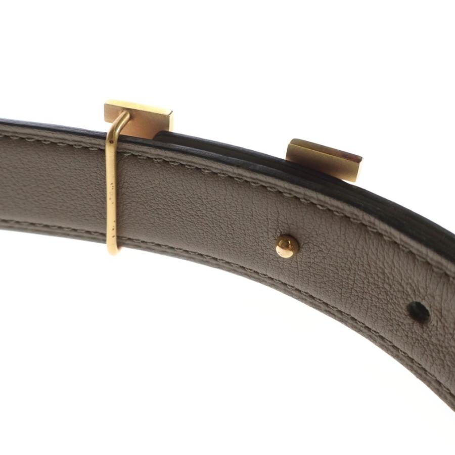 HERMES（エルメス） Hベルト Y刻印 ホワイト レザー ゴールド金具