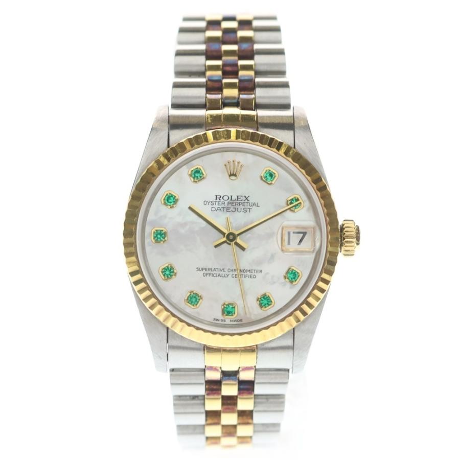 ROLEX（ロレックス） デイトジャスト31 シェル文字盤 SS K18YG 10P
