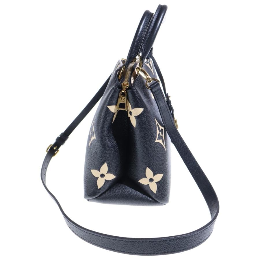 LOUIS VUITTON ルイヴィトン プティ パレPM モノグラムジャイアント アンプラント レザー 2WAY ハンド ショルダーバッグ ゴールド金具 ブラック M58913 LOUIS VUITTON（ルイ・ヴィトン） プティ パレPM モノグラム