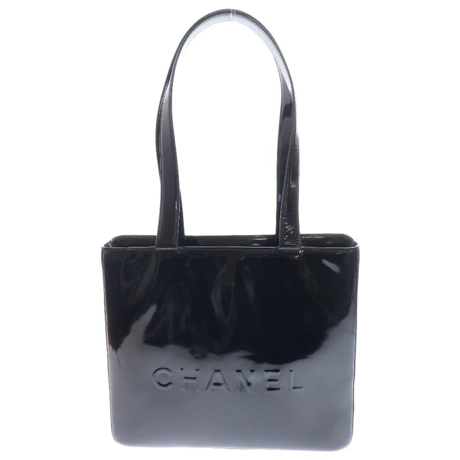 CHANEL シャネル ロゴ パテントトートバッグ ブラック : BRING CHANEL シャネル ロゴ パテントトートバッグ ブラック : BRING