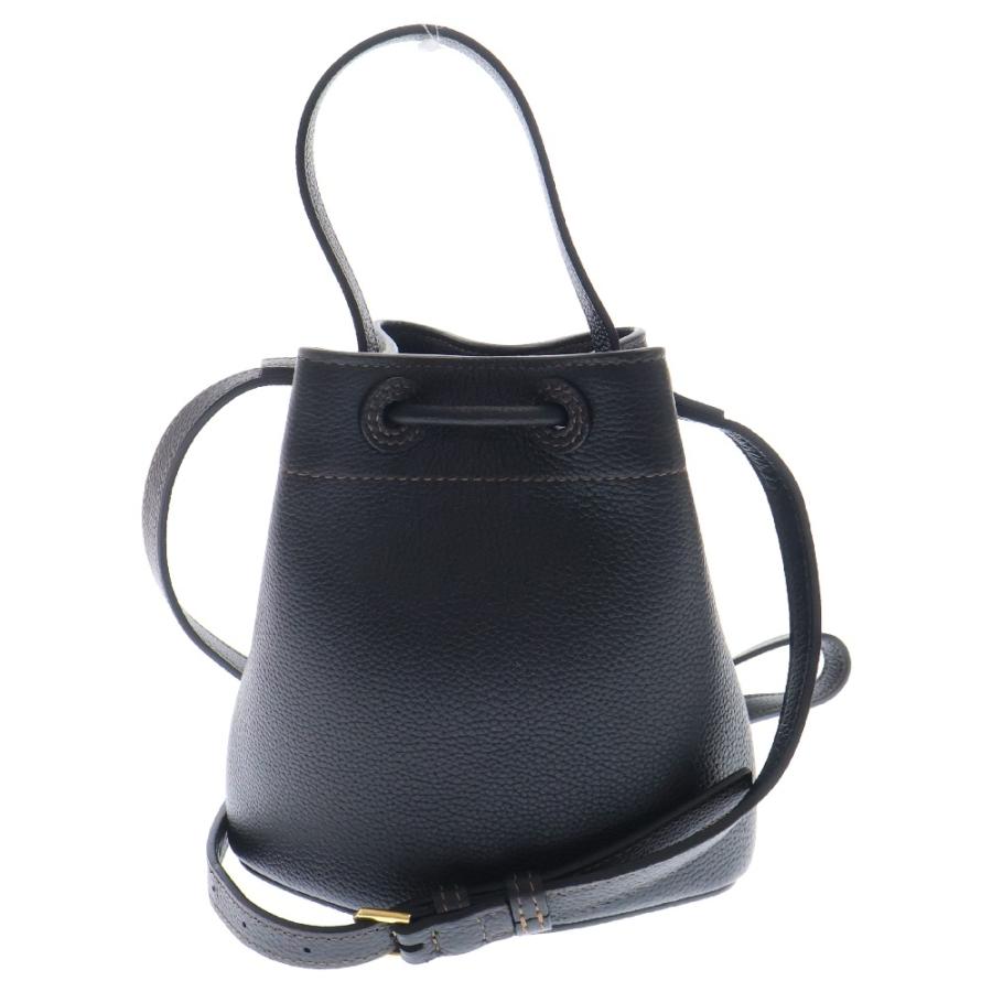 BURBERRY バーバリー ミニTB バケット2WAYバッグ ブラック レザー 