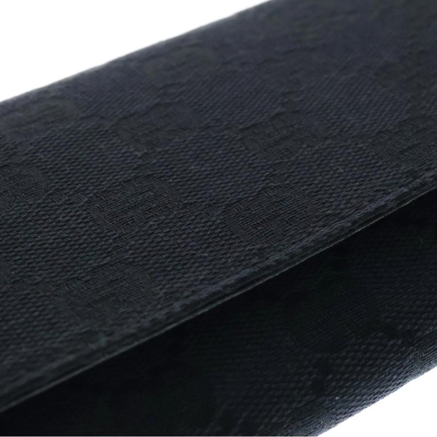 GUCCI（グッチ） GGキャンバス 長財布 黒 キャンバス 二つ折り財布