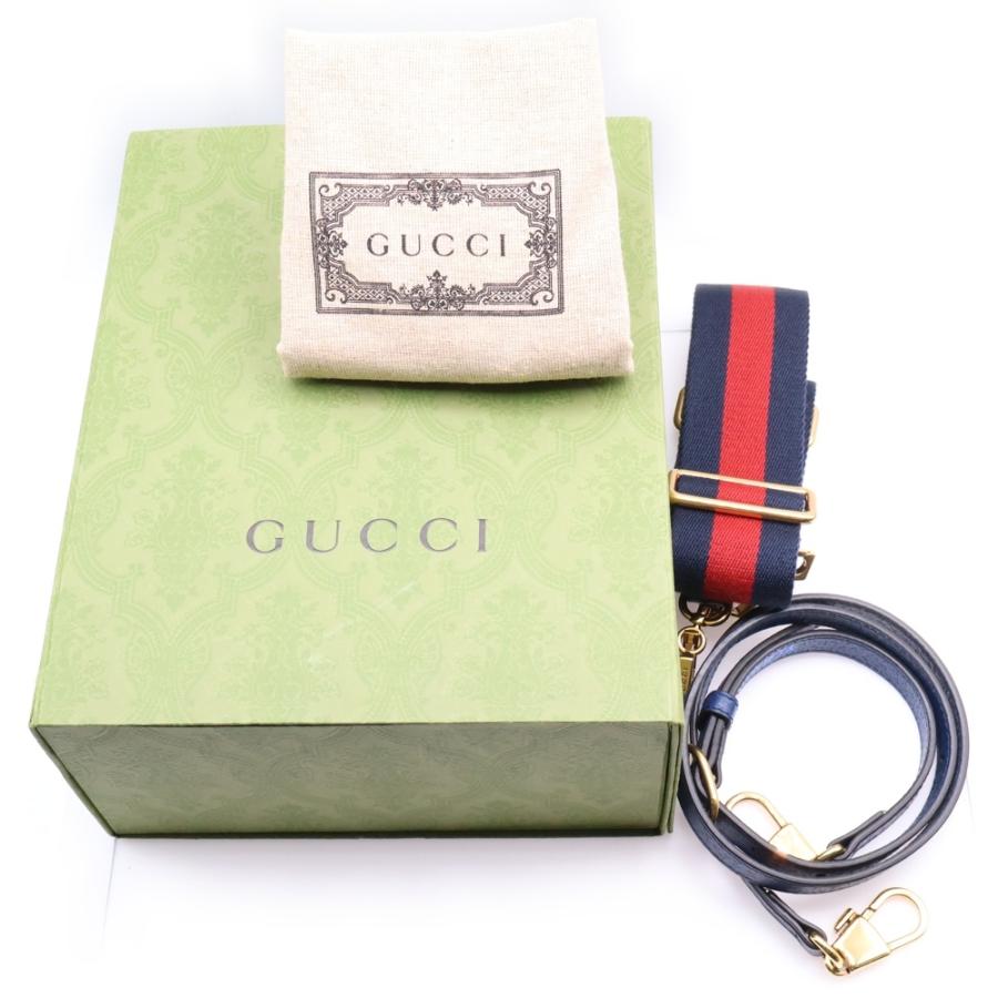 GUCCI（グッチ） バンブー ダイアナ ミニ トートバッグ ブルー レザー