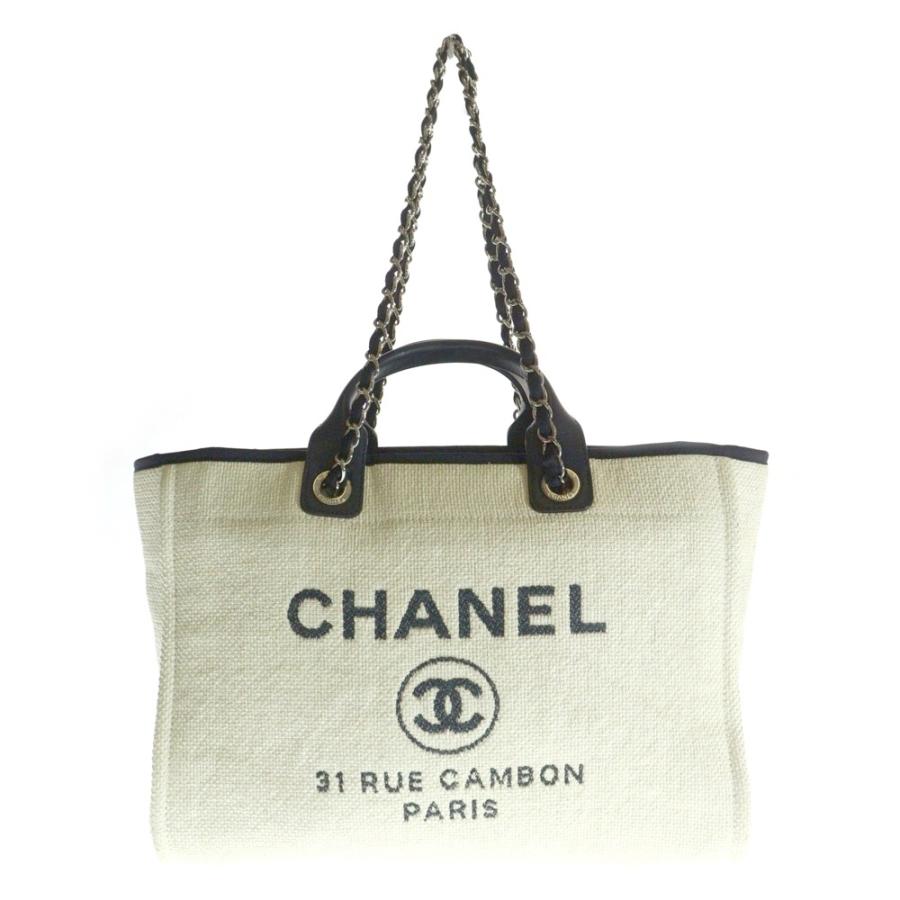 CHANEL（シャネル） ドーヴィルGM トートバッグ ハンドバッグ ホワイト 