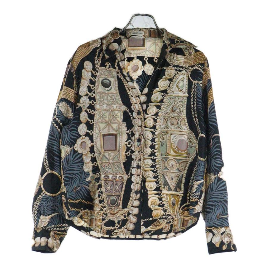 HERMES エルメス マルジェラ期 TERRES PRECIEUSES シルク長袖