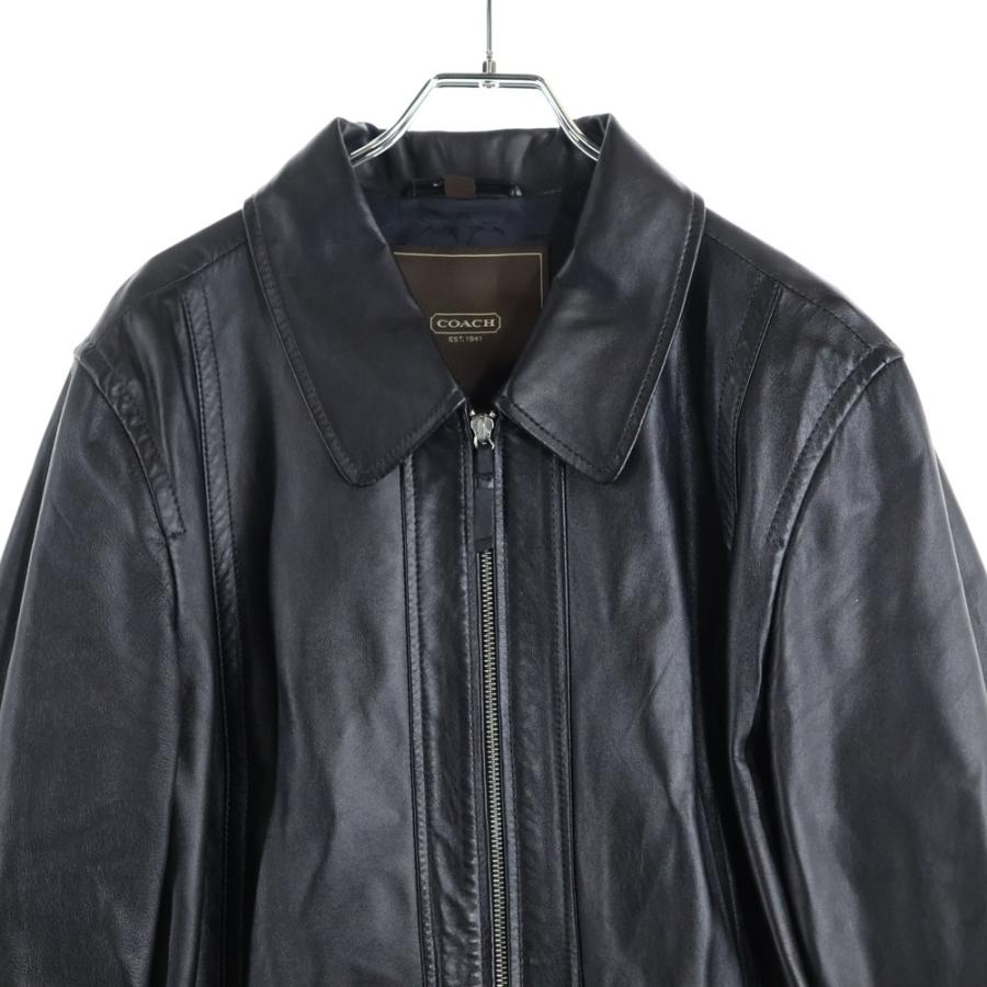 COACH（コーチ） 裏地シグネチャーロゴ総柄 ラムスキン レザー ジップ