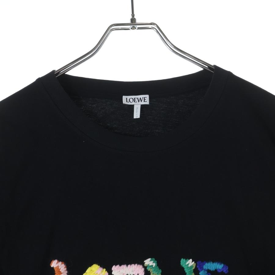 LOEWE（ロエベ） マルチカラー ロゴ刺繍 クルーネック 半袖Tシャツ 